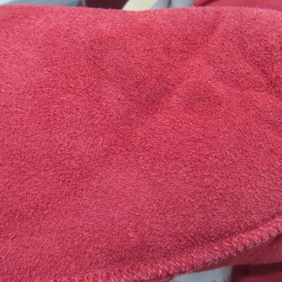 Defective Women TPR Sole Winter Medium Boots Suede Upper in Red SZ7 - Picture 4 of 5